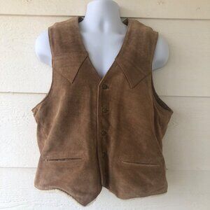 Adler Leather Manufacturing Co Vintage Size 42 Suede Sherpa Lined Vest Jacket